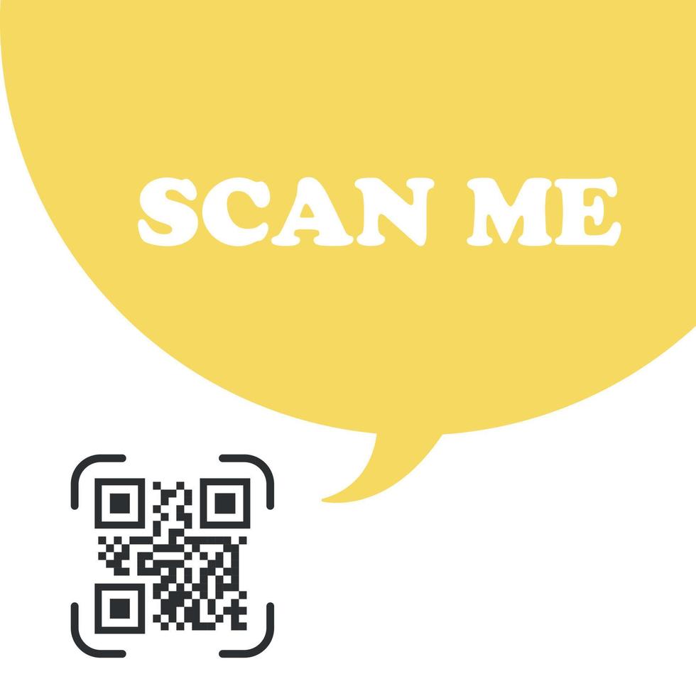 code qr pour smartphone. inscription scannez-moi avec l'icône du smartphone. code qr pour le paiement. vecteur. vecteur