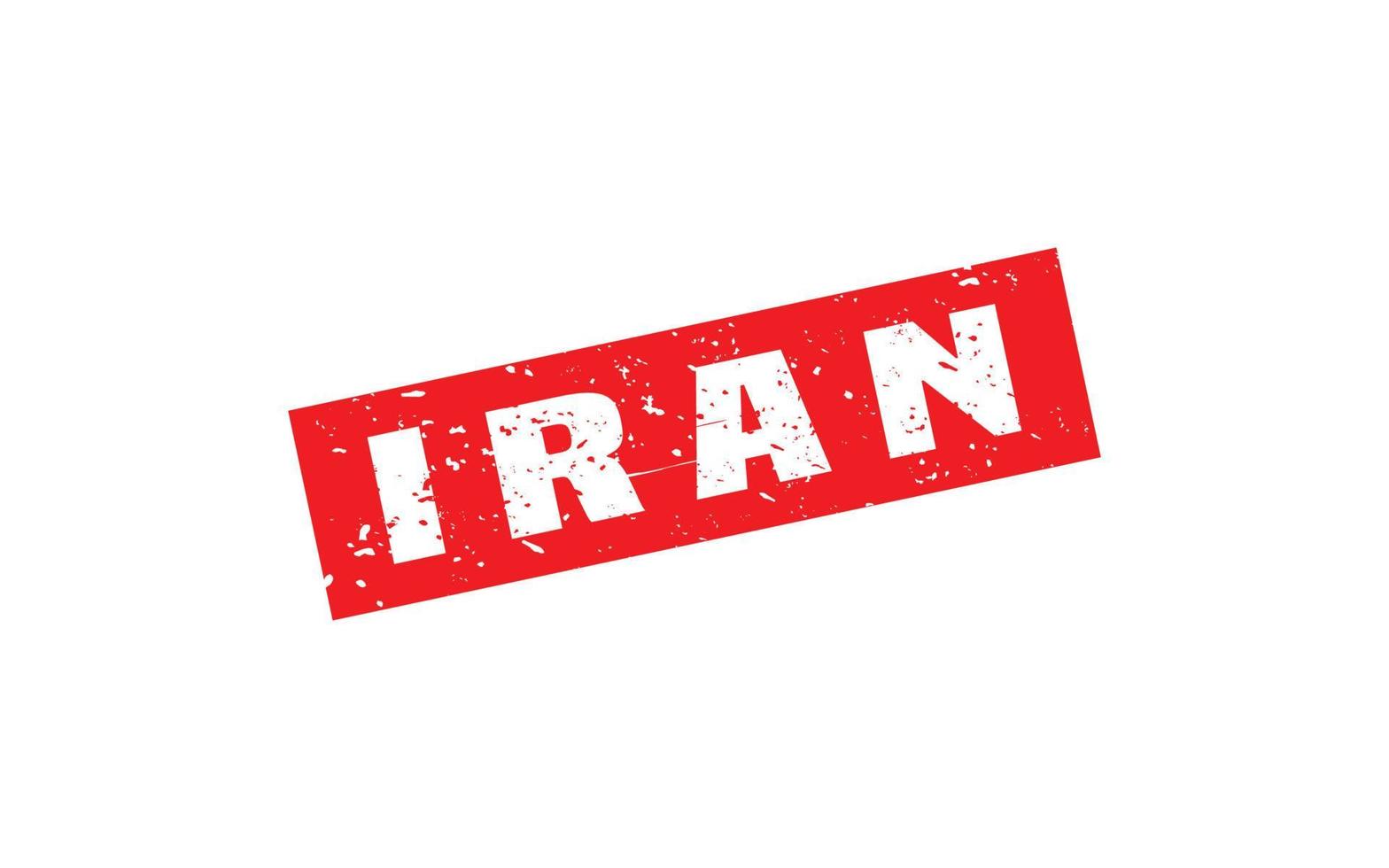 Caoutchouc timbre iran avec style grunge sur fond blanc vecteur