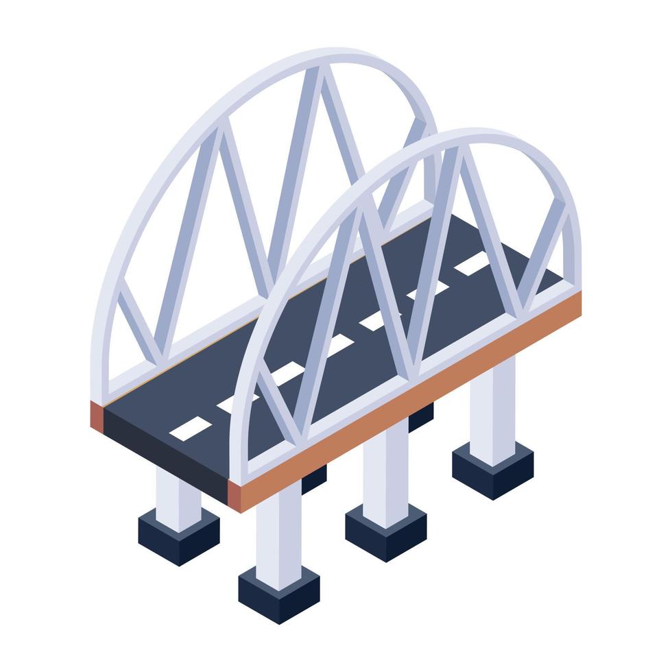 icône modifiable isométrique du pont vecteur
