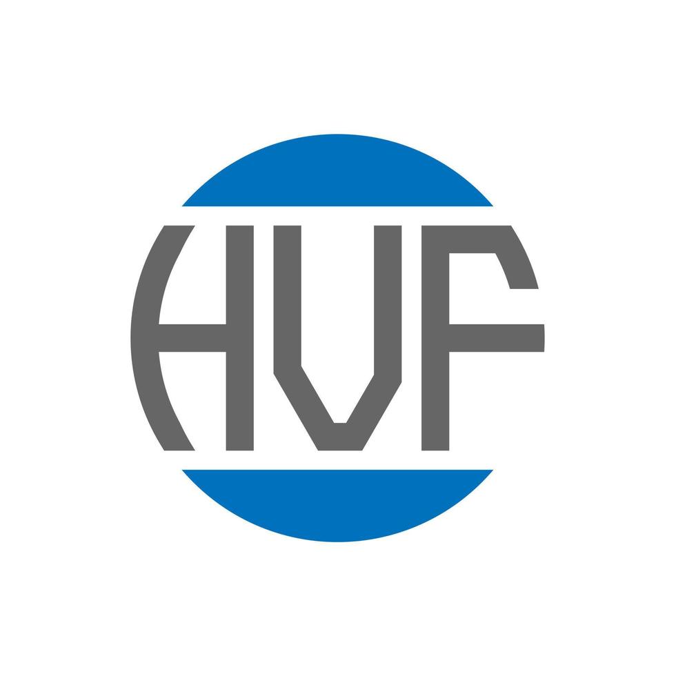 création de logo de lettre hvf sur fond blanc. concept de logo de cercle d'initiales créatives hvf. conception de lettre hvf. vecteur