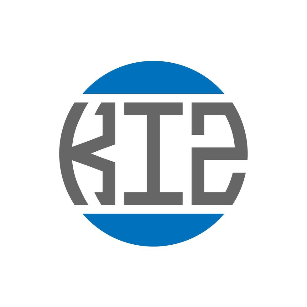 création de logo de lettre kiz sur fond blanc. concept de logo de cercle d'initiales créatives kiz. conception de lettre kiz. vecteur
