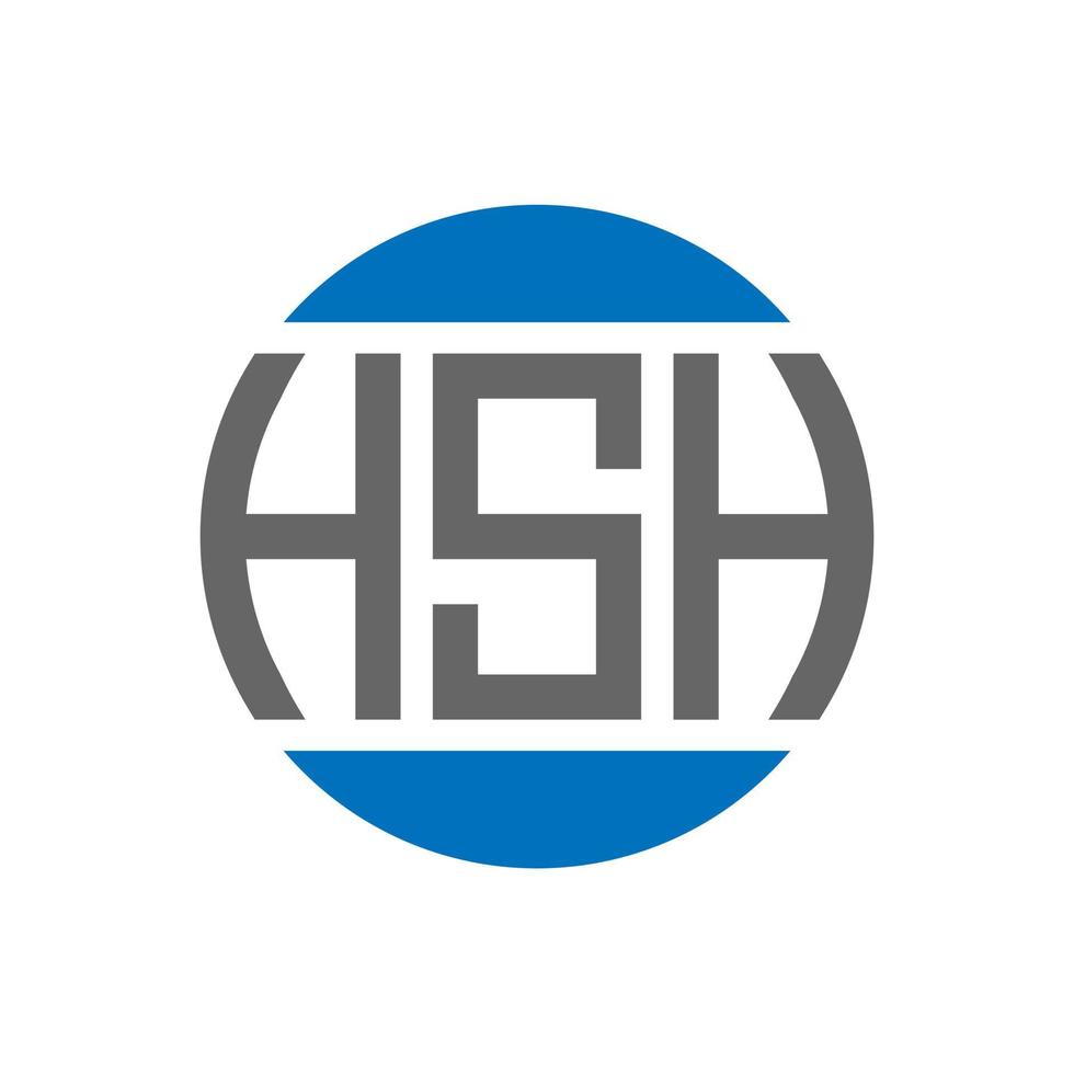 création de logo de lettre hsh sur fond blanc. concept de logo de cercle d'initiales créatives hsh. conception de lettre hsh. vecteur