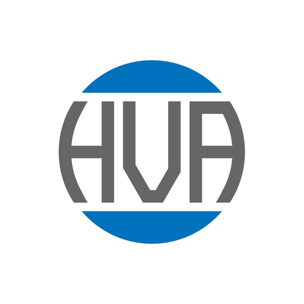 création de logo de lettre hva sur fond blanc. concept de logo de cercle d'initiales créatives hva. conception de lettre hva. vecteur