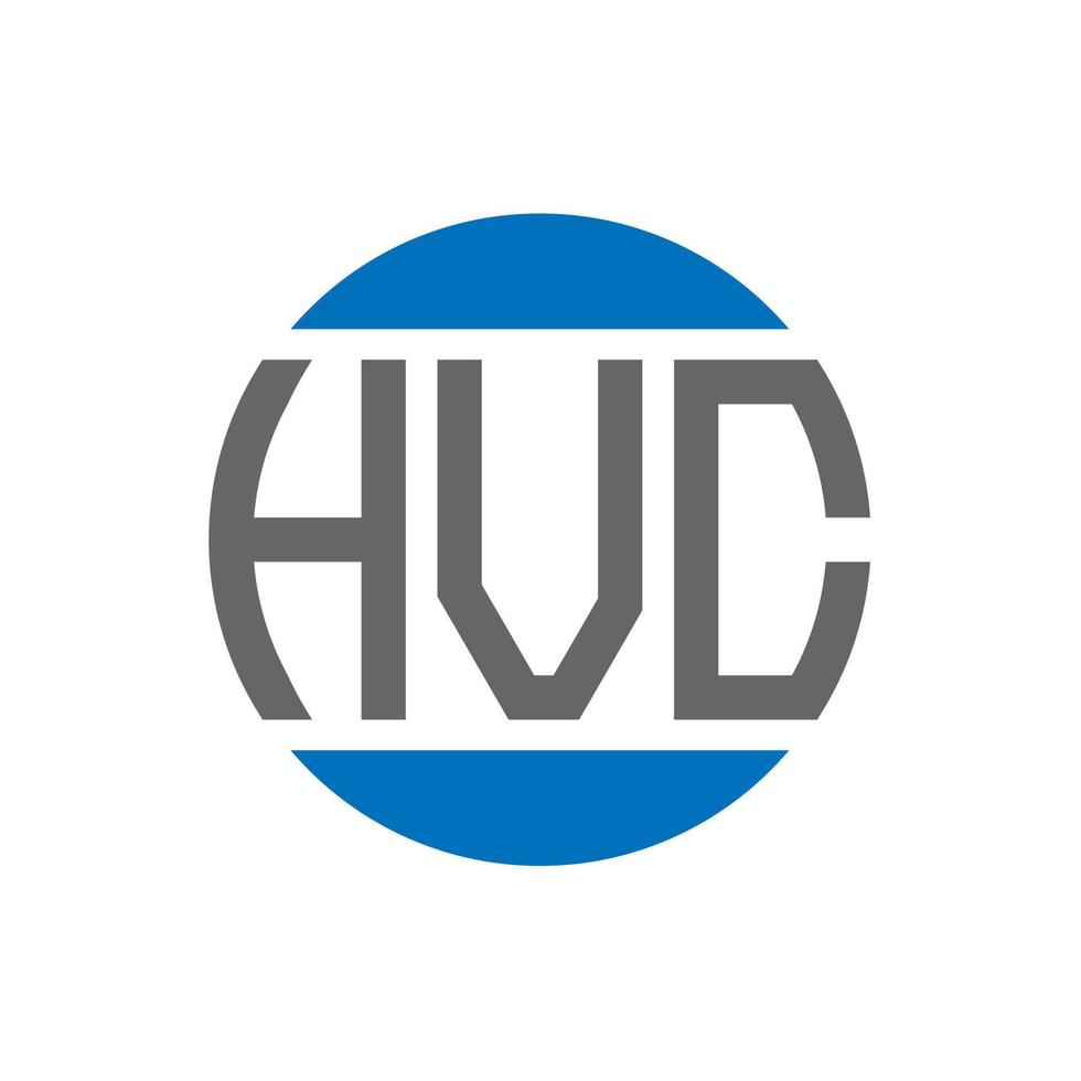 création de logo de lettre hvc sur fond blanc. concept de logo de cercle d'initiales créatives hvc. conception de lettre hvc. vecteur