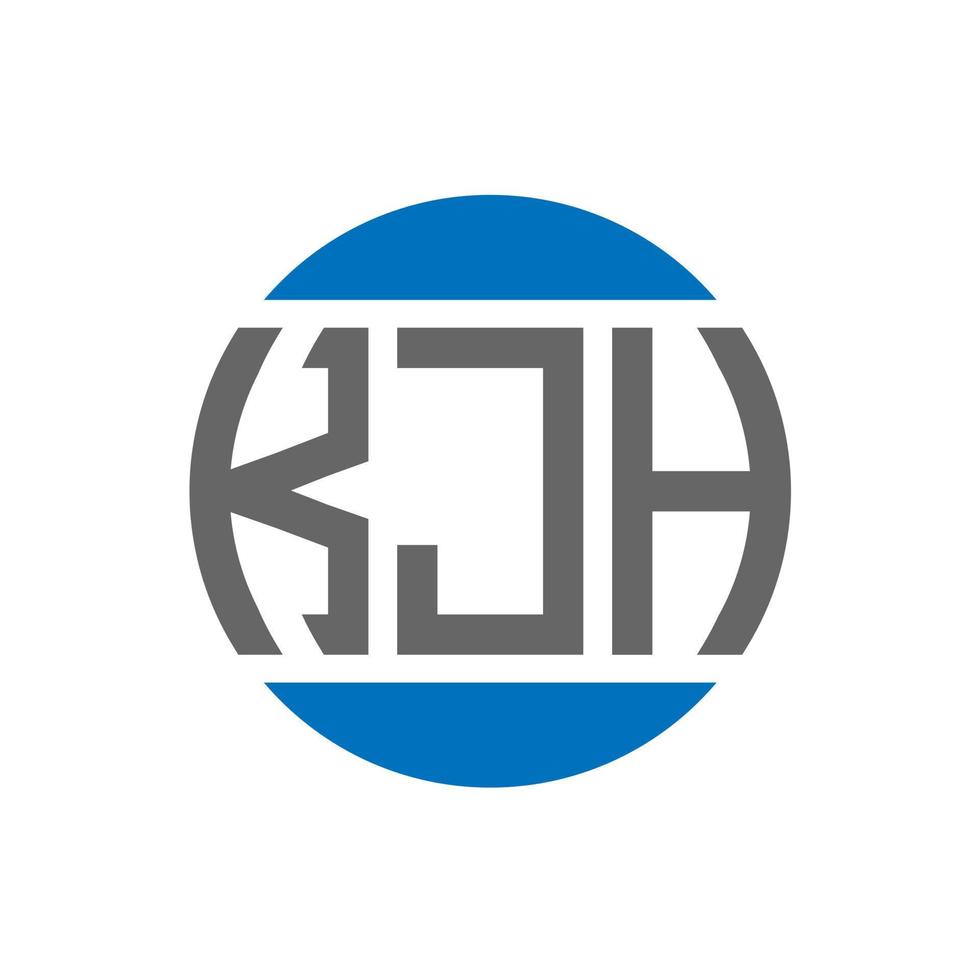 création de logo de lettre kjh sur fond blanc. concept de logo de cercle d'initiales créatives kjh. conception de lettre kjh. vecteur