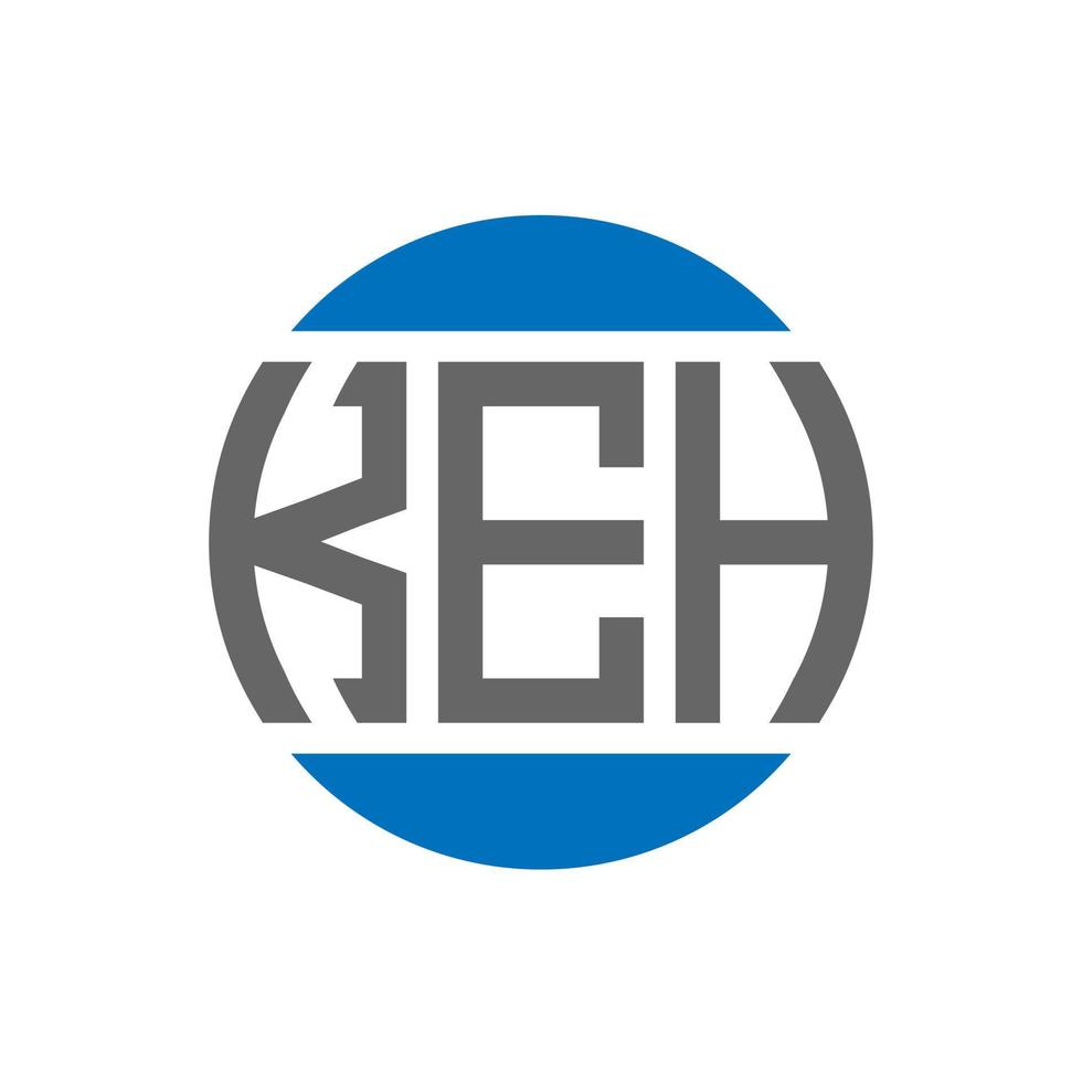 création de logo de lettre keh sur fond blanc. concept de logo de cercle d'initiales créatives keh. conception de lettre keh. vecteur