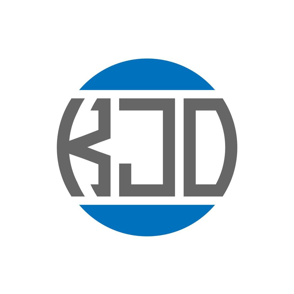 création de logo de lettre kjo sur fond blanc. concept de logo de cercle d'initiales créatives kjo. conception de lettre kjo. vecteur