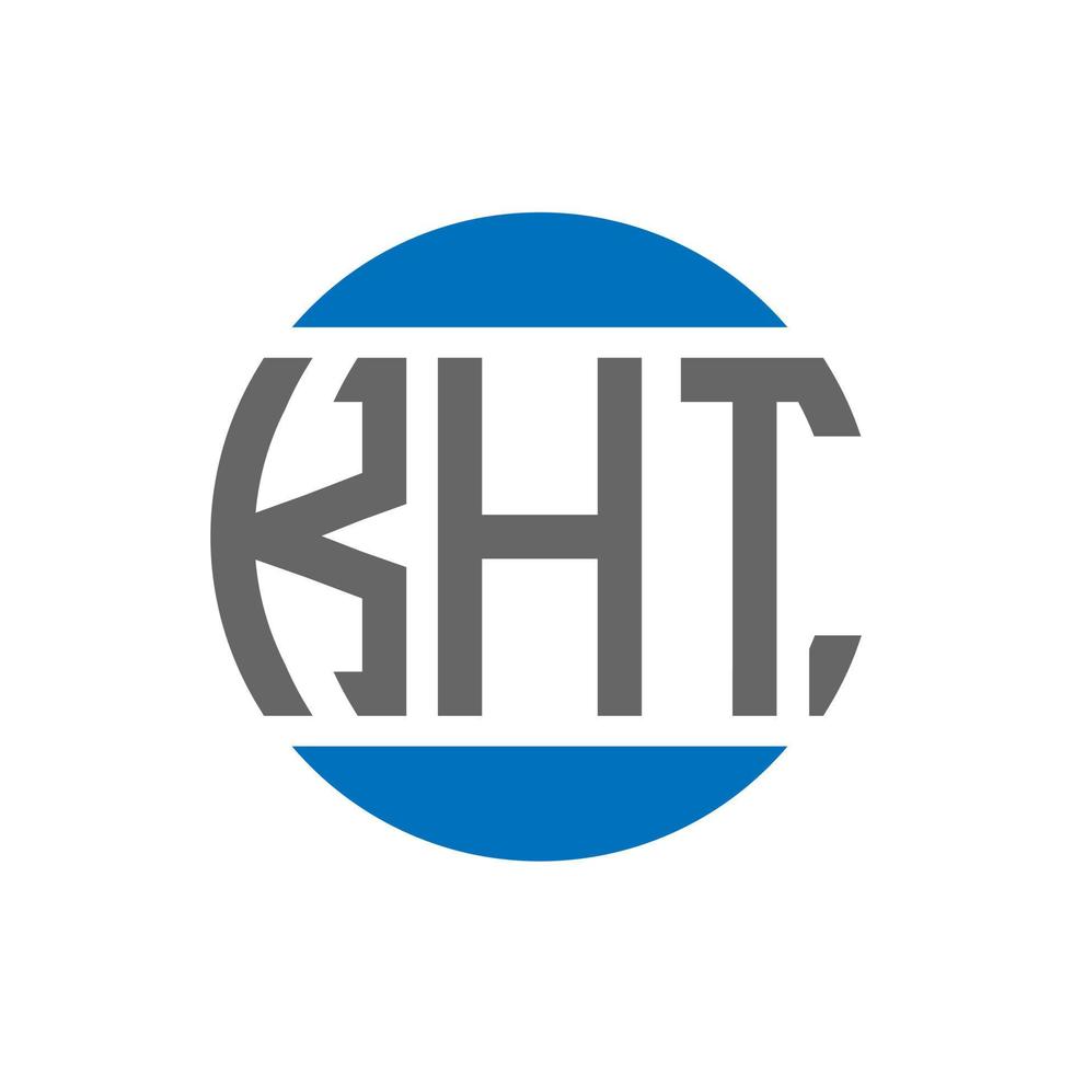 création de logo de lettre kht sur fond blanc. concept de logo de cercle d'initiales créatives kht. conception de lettre kht. vecteur