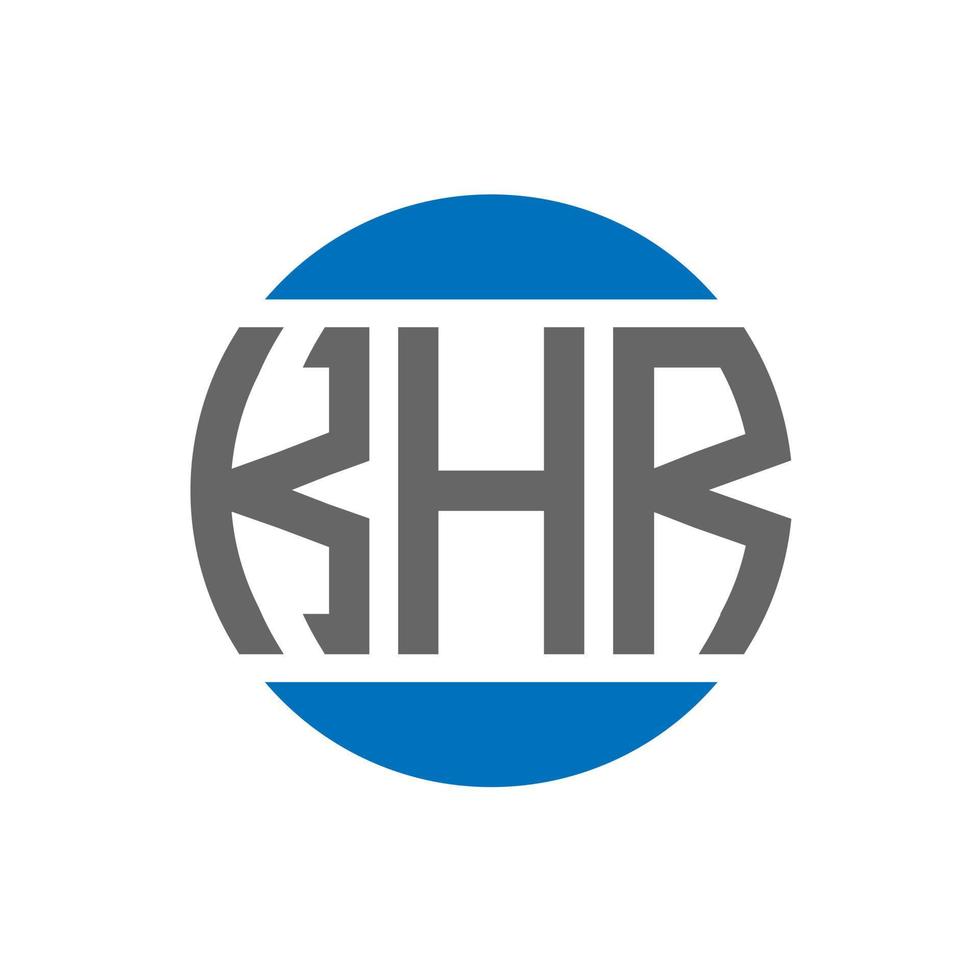 création de logo de lettre khr sur fond blanc. concept de logo de cercle d'initiales créatives khr. conception de lettre khr. vecteur