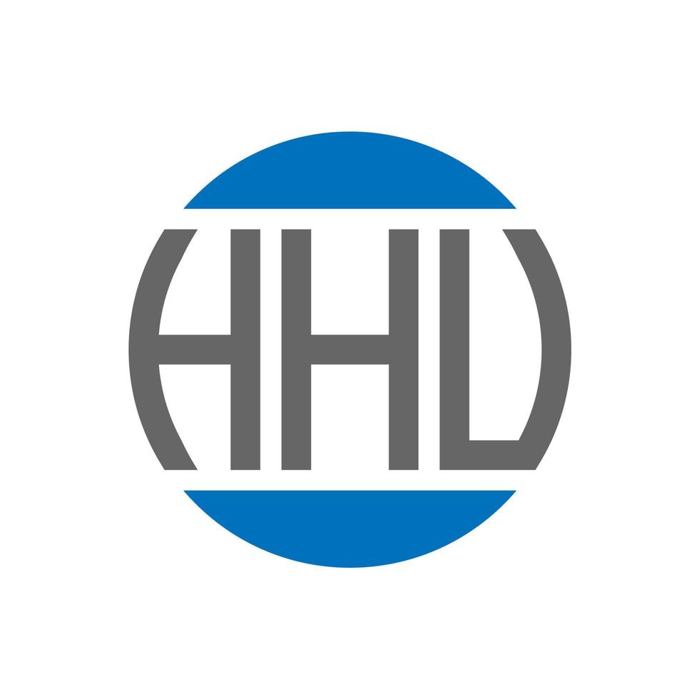 création de logo de lettre hhv sur fond blanc. concept de logo de cercle d'initiales créatives hhv. conception de lettre hhv. vecteur