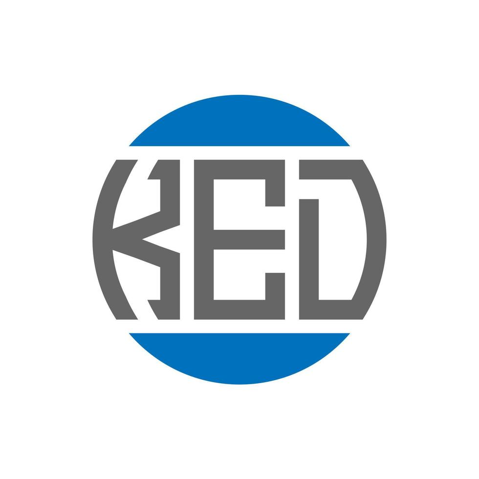 création de logo de lettre ked sur fond blanc. concept de logo de cercle d'initiales créatives ked. conception de lettre ked. vecteur