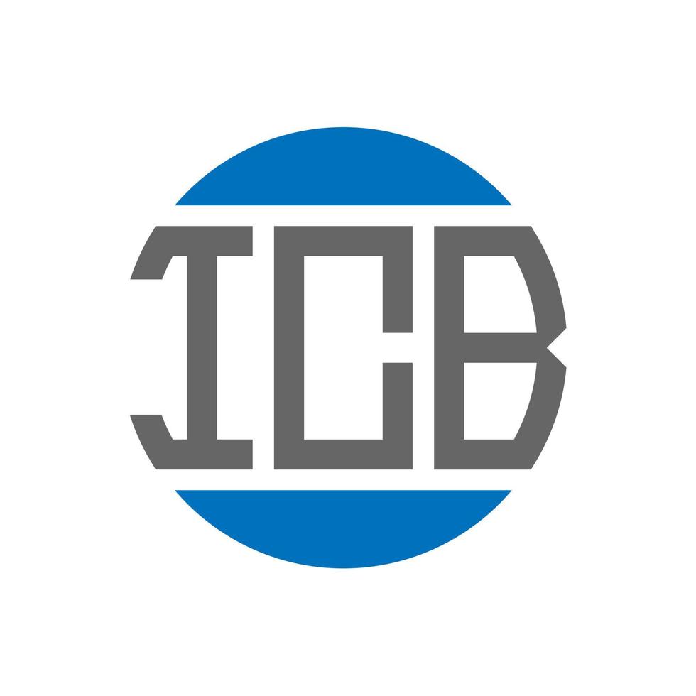 création de logo de lettre icb sur fond blanc. concept de logo de cercle d'initiales créatives icb. conception de lettre d'icb. vecteur