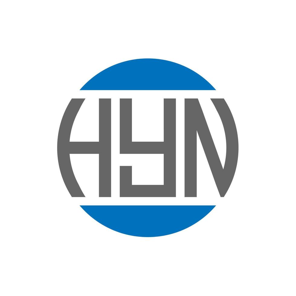 création de logo de lettre hyn sur fond blanc. concept de logo de cercle d'initiales créatives hyn. conception de lettre hyn. vecteur