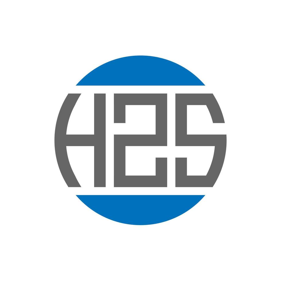 création de logo de lettre hzs sur fond blanc. concept de logo de cercle d'initiales créatives hzs. conception de lettre hzs. vecteur
