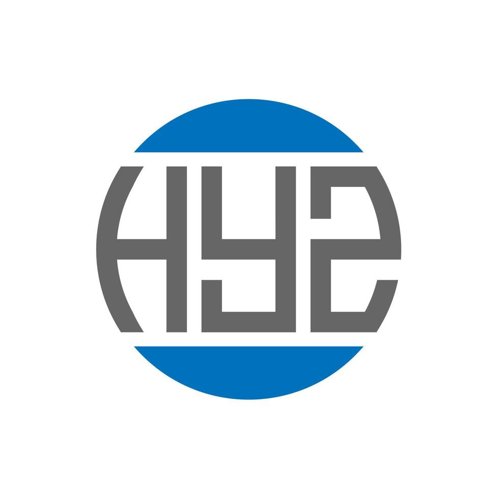 création de logo de lettre hyz sur fond blanc. concept de logo de cercle d'initiales créatives hyz. conception de lettre hyz. vecteur