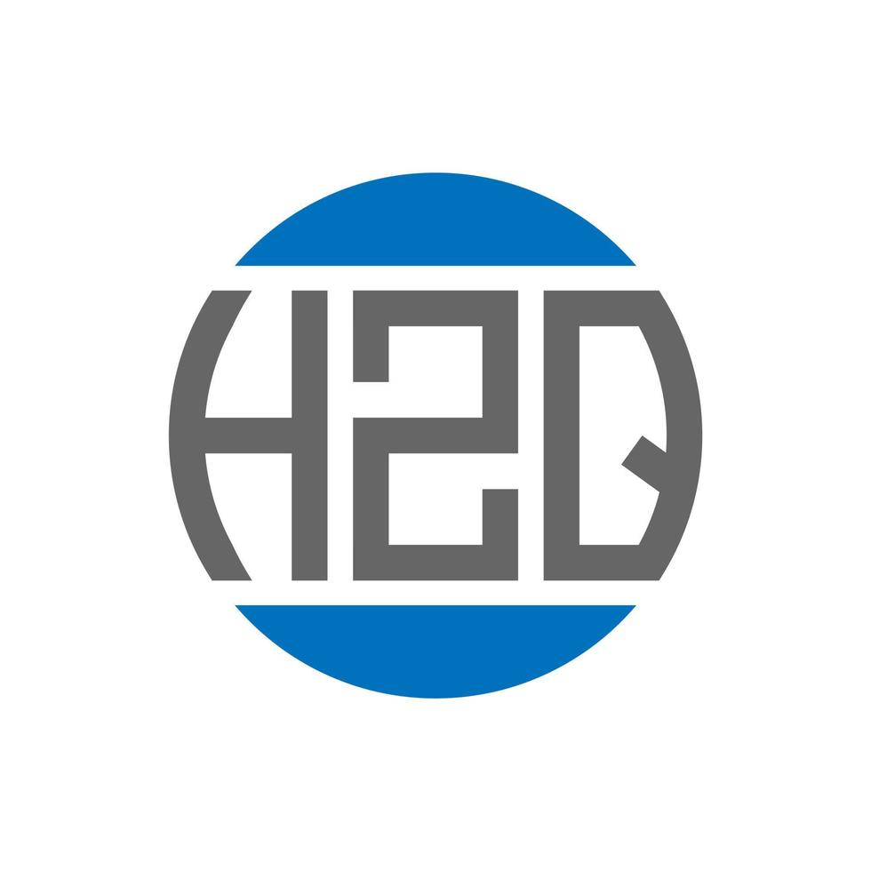 création de logo de lettre hzq sur fond blanc. concept de logo de cercle d'initiales créatives hzq. conception de lettre hzq. vecteur