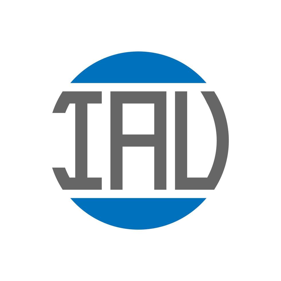 création de logo de lettre iau sur fond blanc. concept de logo de cercle d'initiales créatives iau. conception de lettre iau. vecteur