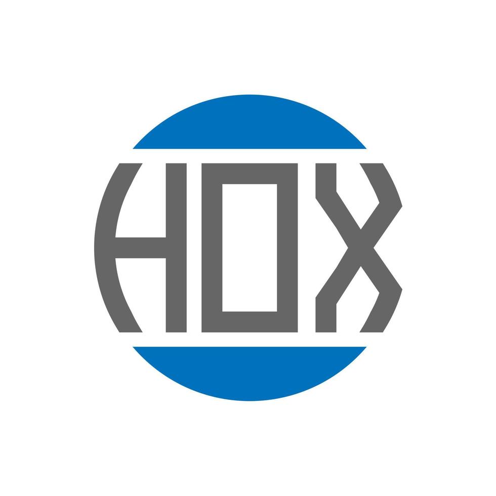 création de logo de lettre hox sur fond blanc. concept de logo de cercle d'initiales créatives hox. conception de lettre hox. vecteur