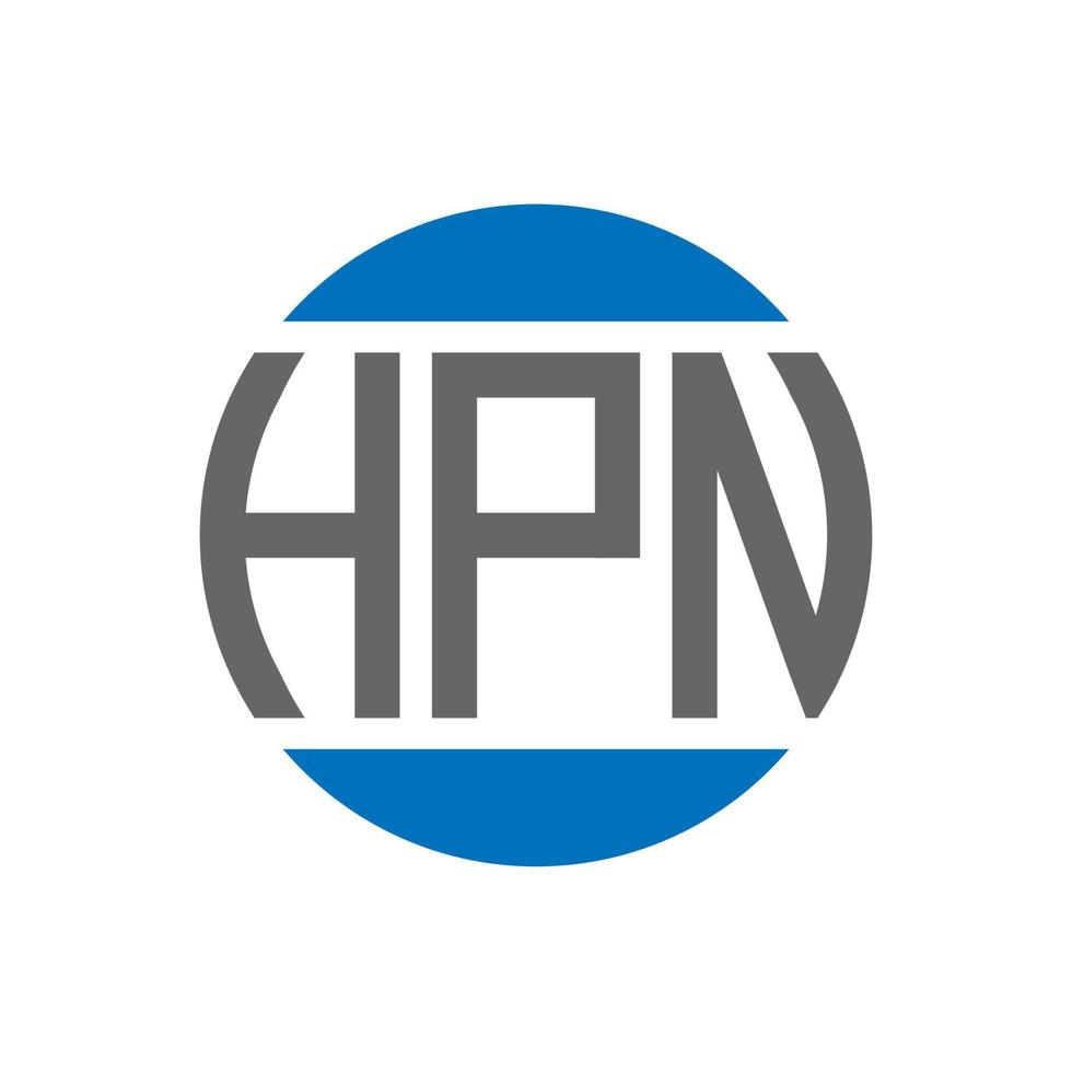 création de logo de lettre hpn sur fond blanc. concept de logo de cercle d'initiales créatives hpn. conception de lettre hpn. vecteur