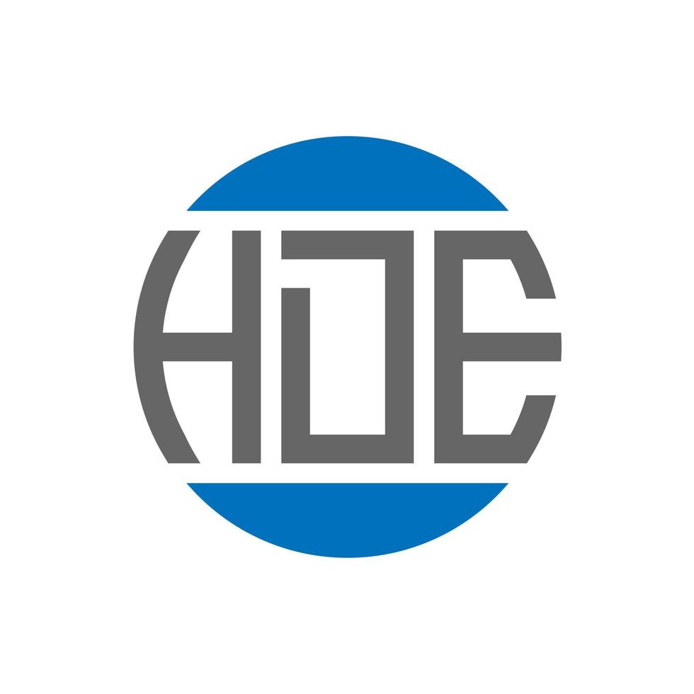 création de logo de lettre hde sur fond blanc. concept de logo de cercle d'initiales créatives hde. conception de lettre hde. vecteur