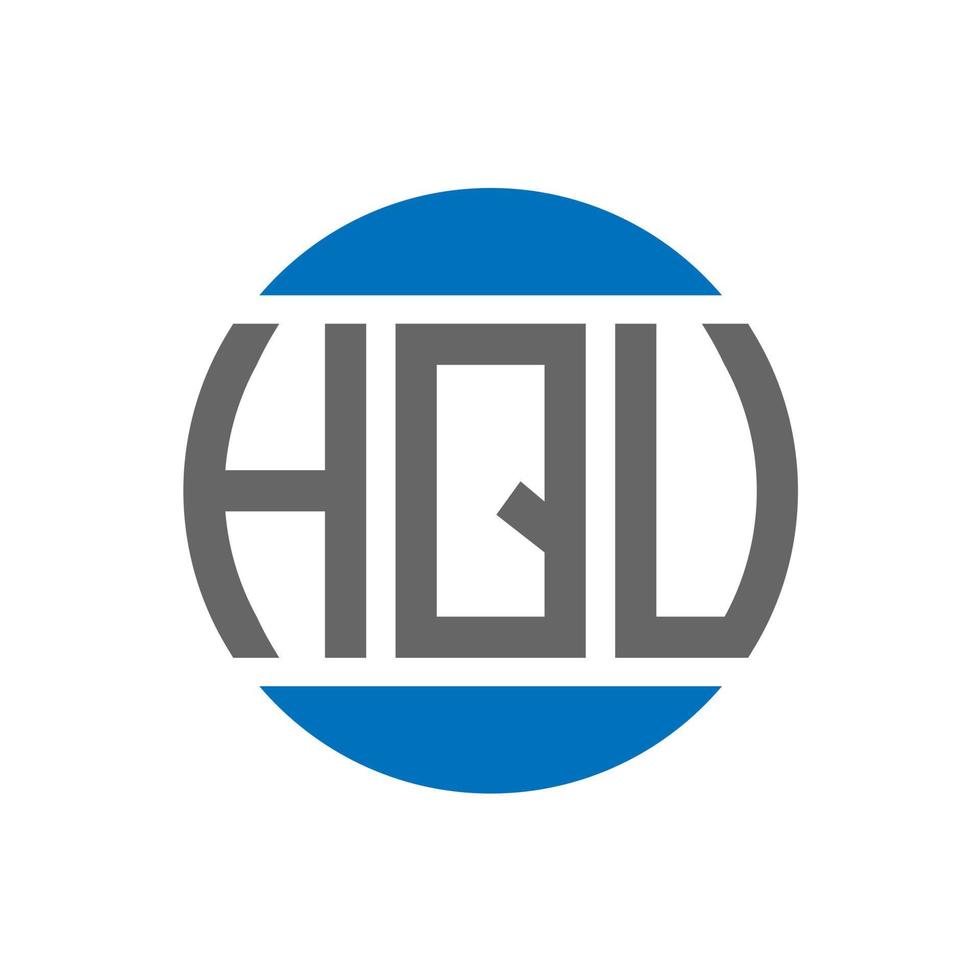 création de logo de lettre hqu sur fond blanc. hqu concept de logo de cercle d'initiales créatives. conception de lettre hqu. vecteur