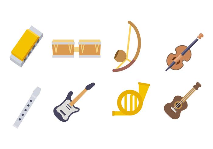 Instruments à musique Icon Vector