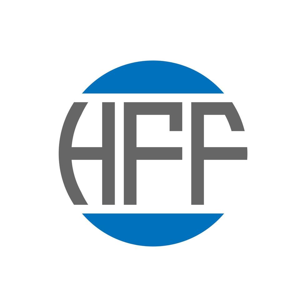 création de logo de lettre hff sur fond blanc. concept de logo de cercle d'initiales créatives hff. conception de lettre hff. vecteur
