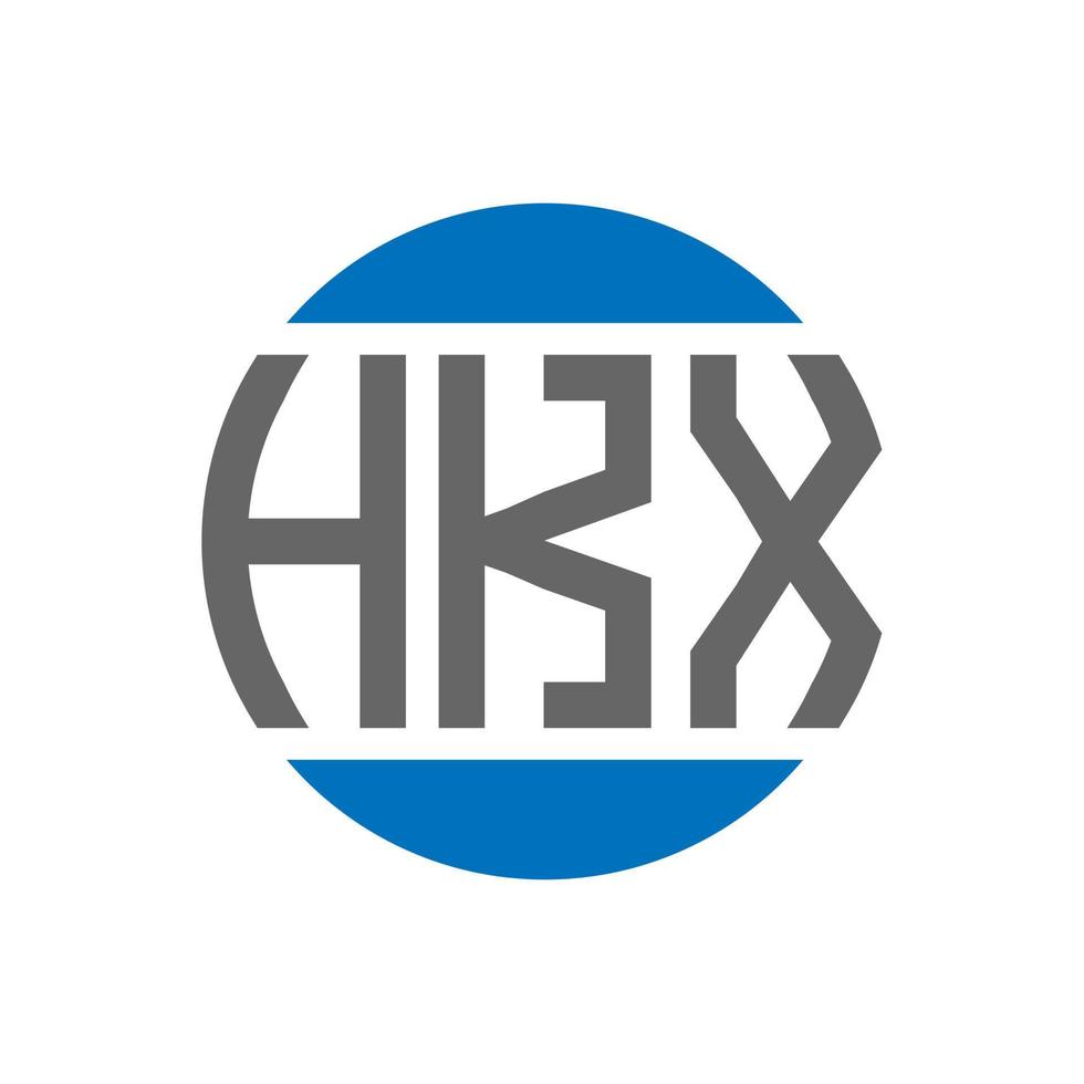 création de logo de lettre hkx sur fond blanc. concept de logo de cercle d'initiales créatives hkx. conception de lettre hkx. vecteur