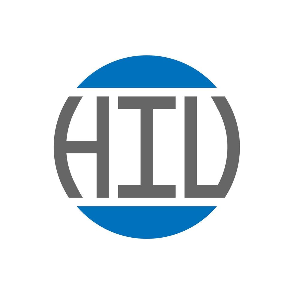 création de logo de lettre vih sur fond blanc. concept de logo de cercle d'initiales créatives vih. conception de lettre vih. vecteur