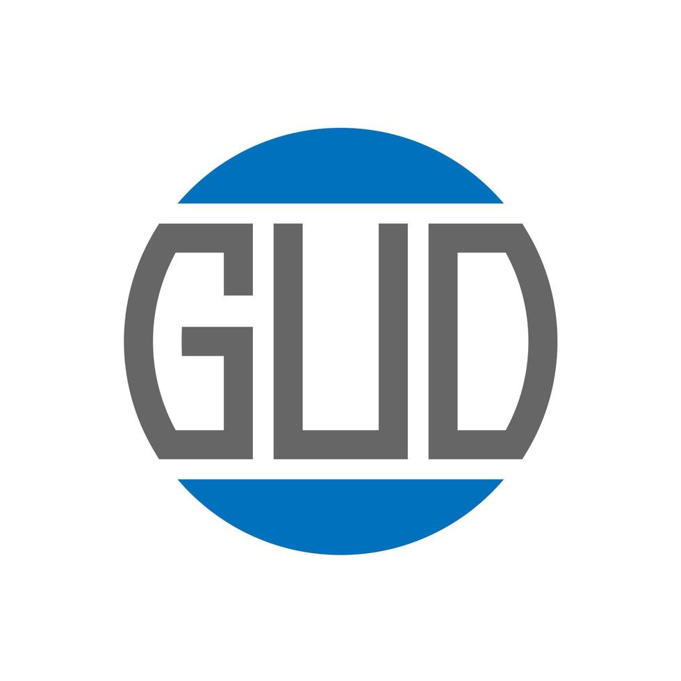 création de logo de lettre guo sur fond blanc. concept de logo de cercle d'initiales créatives de guo. conception de lettre guo. vecteur