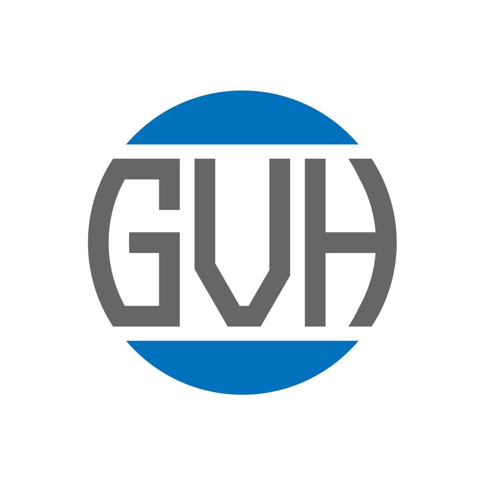 création de logo de lettre gvh sur fond blanc. concept de logo de cercle d'initiales créatives gvh. conception de lettre gvh. vecteur