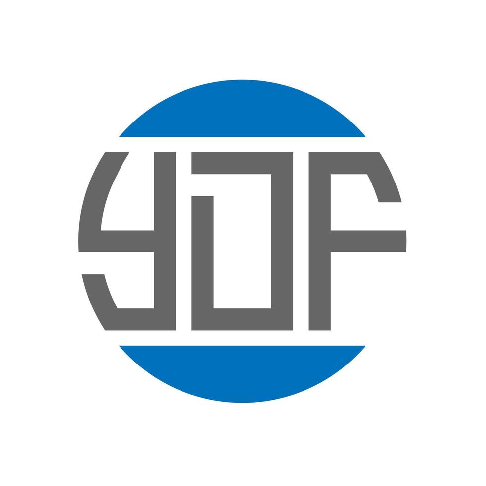 création de logo de lettre ydf sur fond blanc. concept de logo de cercle d'initiales créatives ydf. conception de lettre ydf. vecteur