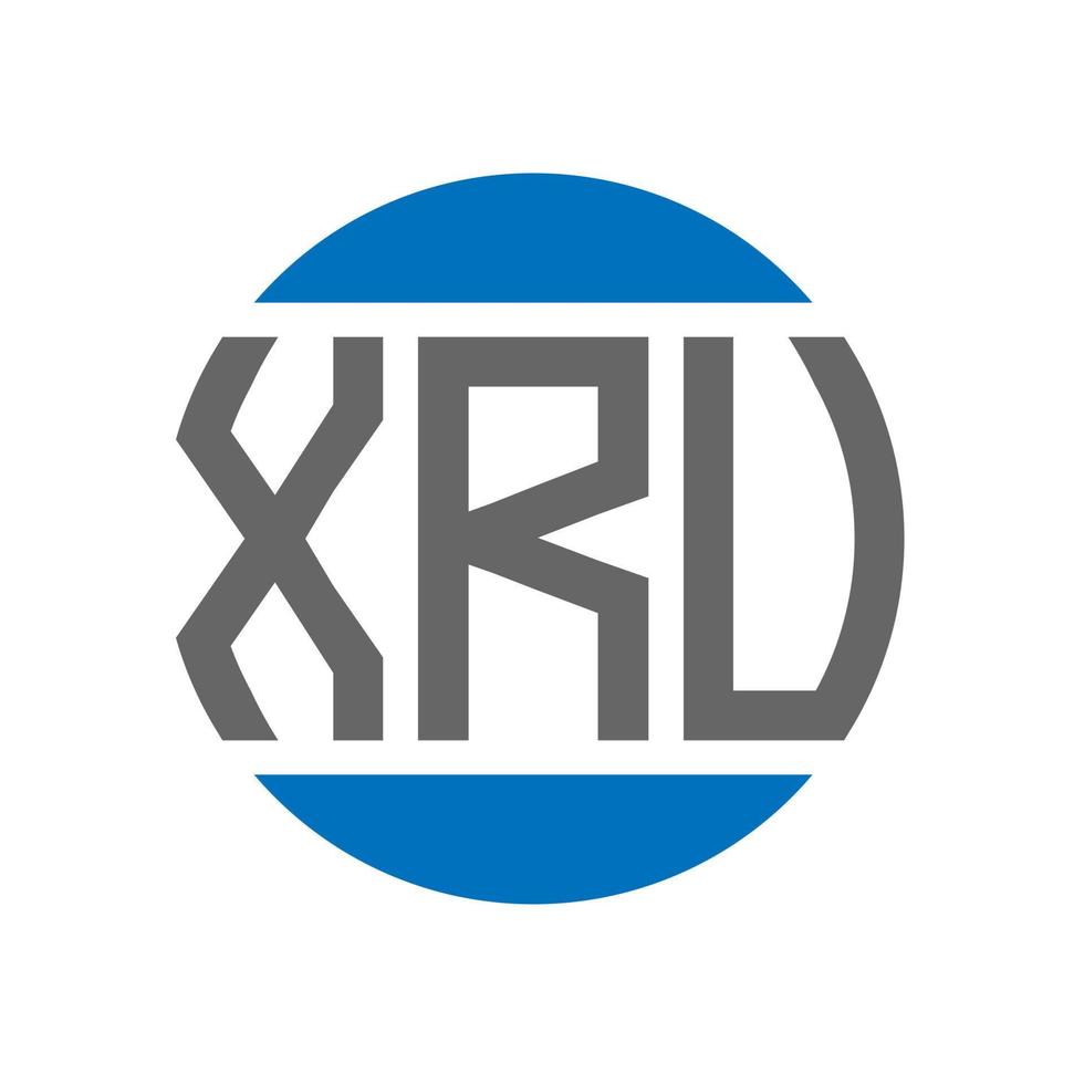 création de logo de lettre xru sur fond blanc. concept de logo de cercle d'initiales créatives xru. conception de lettre xru. vecteur