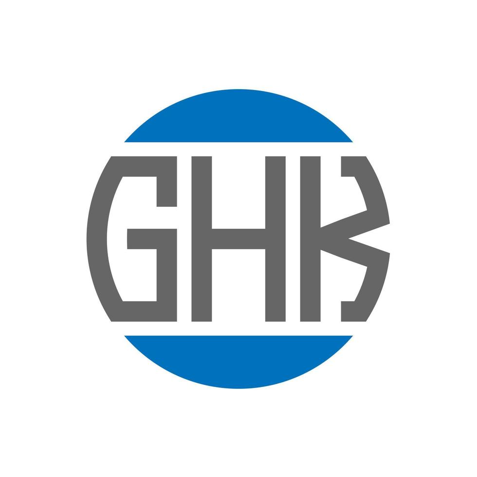 création de logo de lettre ghk sur fond blanc. concept de logo de cercle d'initiales créatives ghk. conception de lettre ghk. vecteur