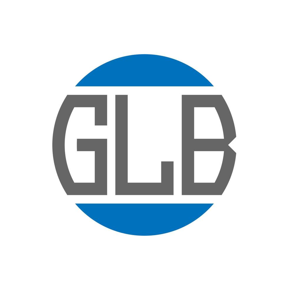 création de logo de lettre glb sur fond blanc. concept de logo de cercle d'initiales créatives glb. conception de lettre glb. vecteur