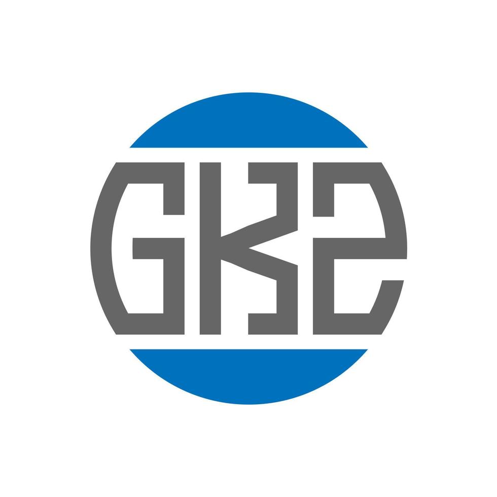 création de logo de lettre gkz sur fond blanc. concept de logo de cercle d'initiales créatives gkz. conception de lettre gkz. vecteur