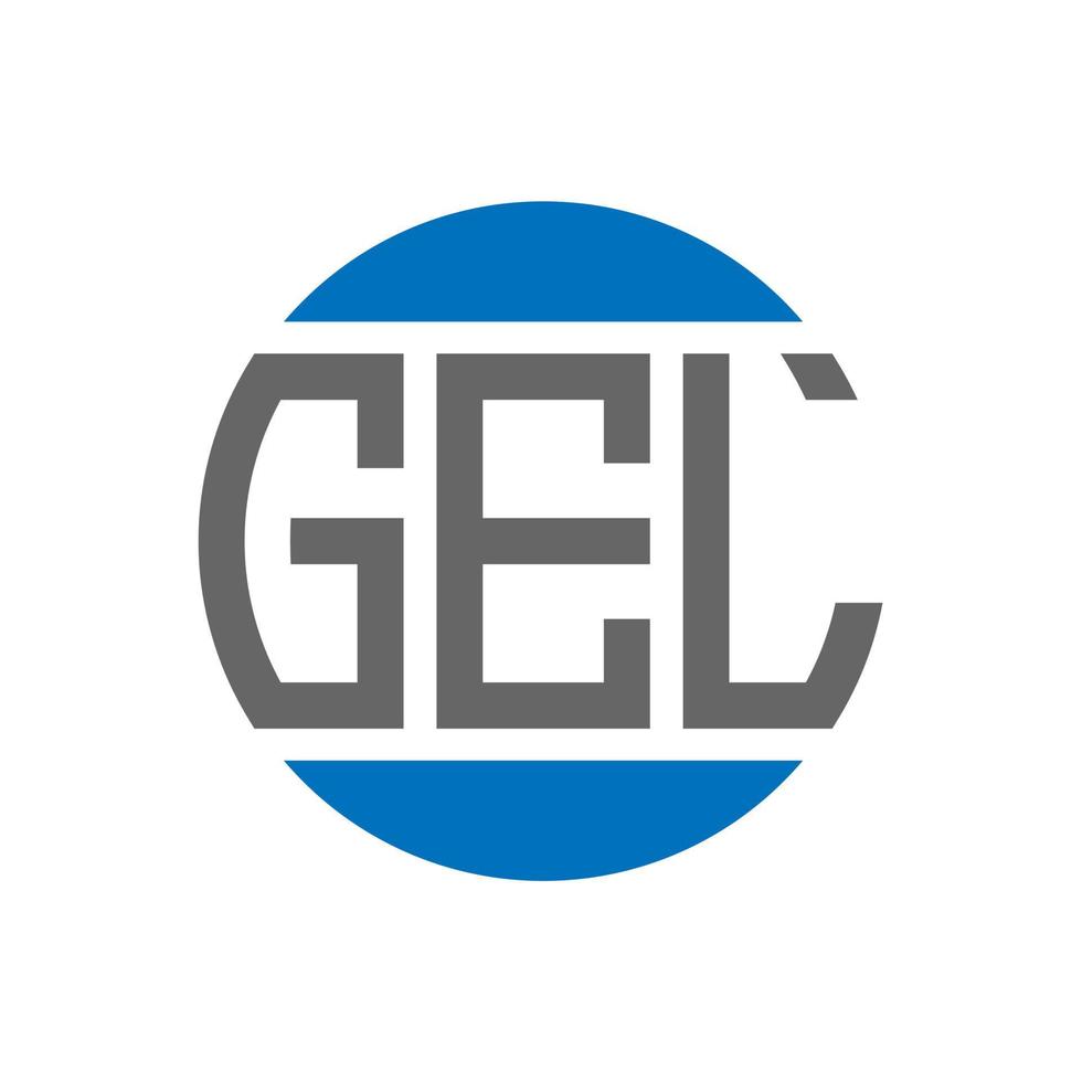 création de logo de lettre de gel sur fond blanc. concept de logo de cercle d'initiales créatives de gel. conception de lettre de gel. vecteur