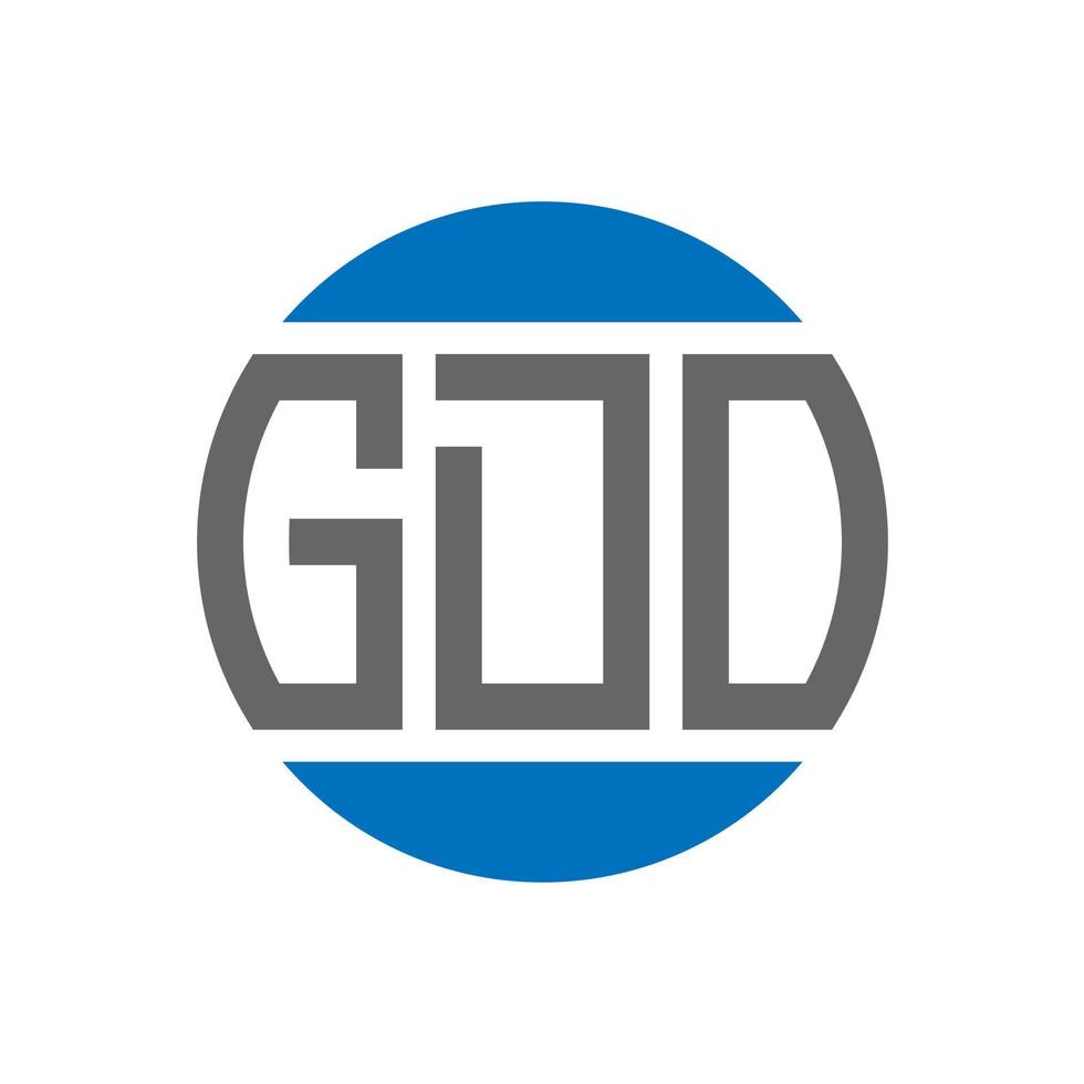 création de logo de lettre gdo sur fond blanc. concept de logo de cercle d'initiales créatives gdo. conception de lettre gdo. vecteur