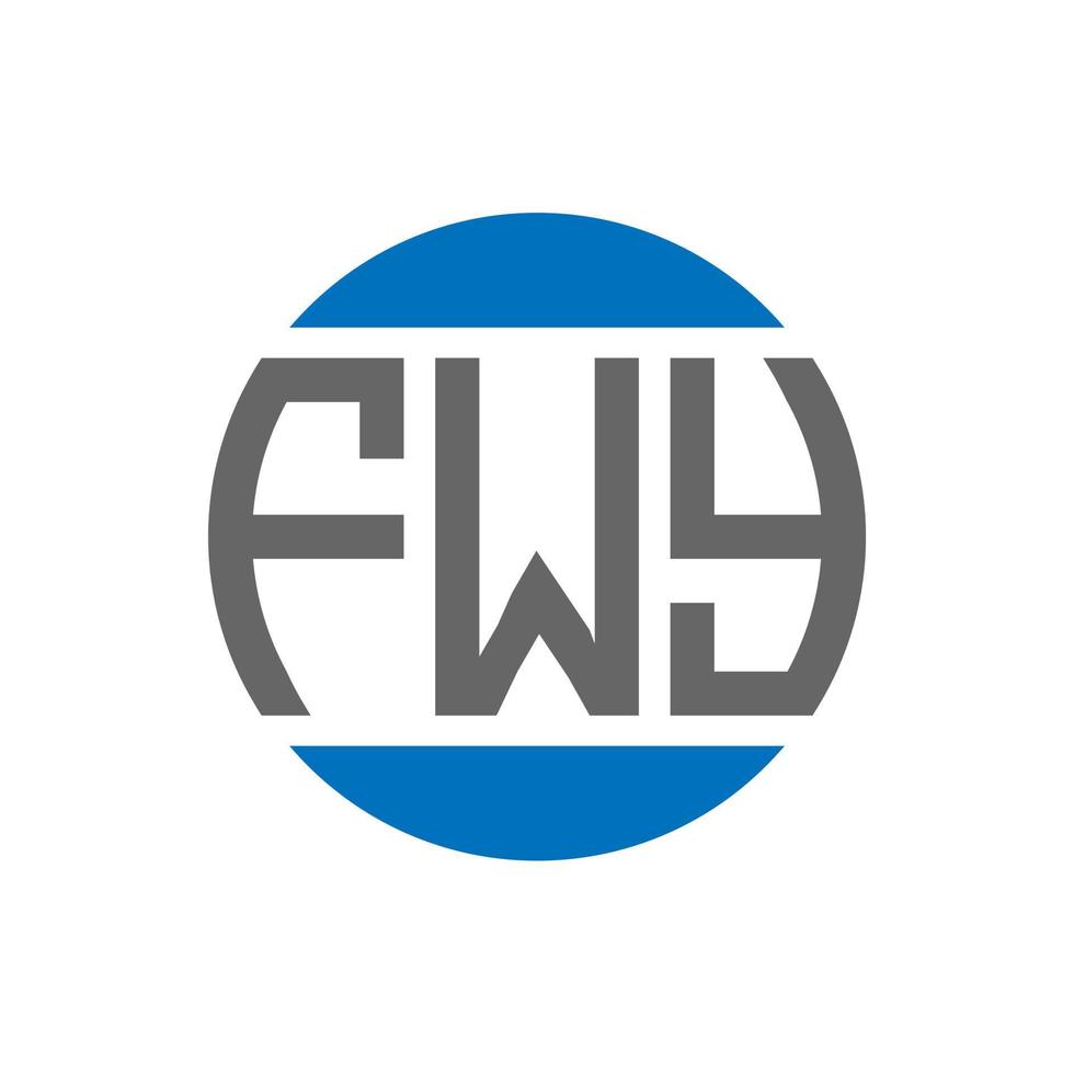 création de logo de lettre fwy sur fond blanc. fwy concept de logo de cercle d'initiales créatives. conception de lettre fwy. vecteur