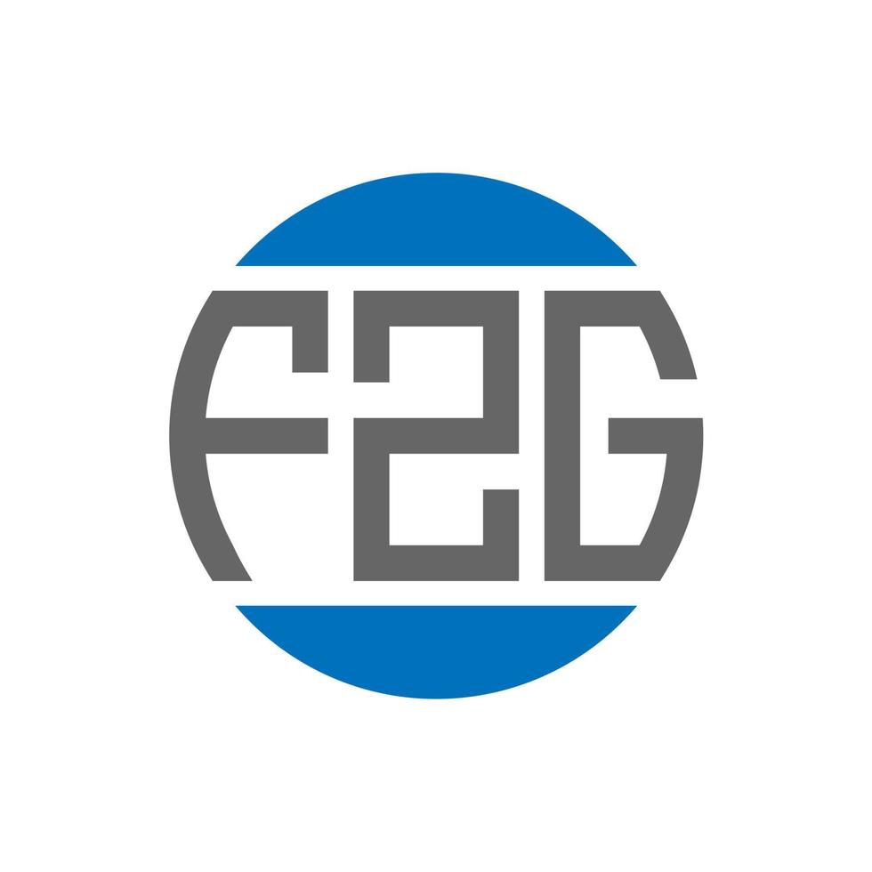 création de logo de lettre fzg sur fond blanc. concept de logo de cercle d'initiales créatives fzg. conception de lettre fzg. vecteur