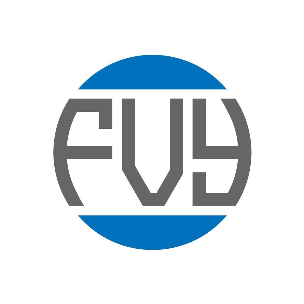 création de logo de lettre fvy sur fond blanc. concept de logo de cercle d'initiales créatives fvy. conception de lettre fvy. vecteur