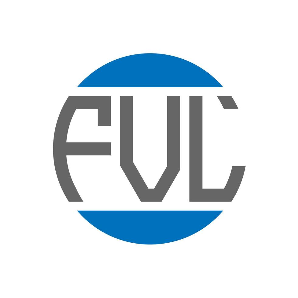 création de logo de lettre fvl sur fond blanc. concept de logo de cercle d'initiales créatives fvl. conception de lettre fvl. vecteur