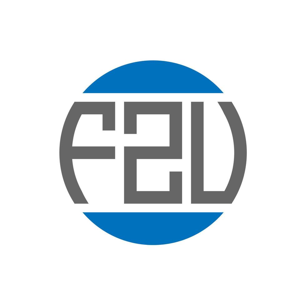 création de logo de lettre fzv sur fond blanc. concept de logo de cercle d'initiales créatives fzv. conception de lettre fzv. vecteur