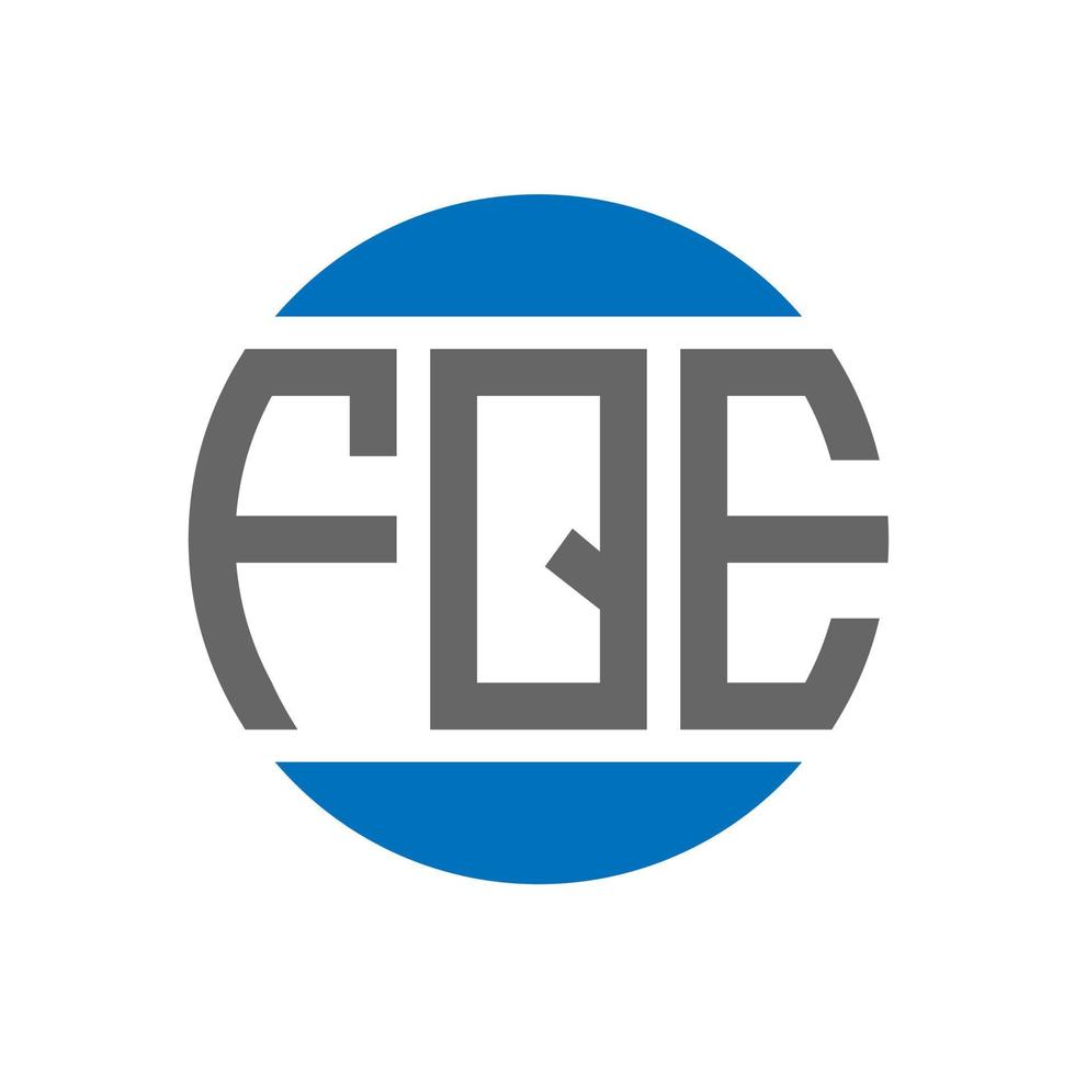 création de logo de lettre fqe sur fond blanc. concept de logo de cercle d'initiales créatives fqe. conception de lettre fqe. vecteur