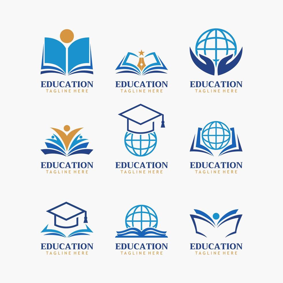 collection de modèles de logo d'éducation vecteur