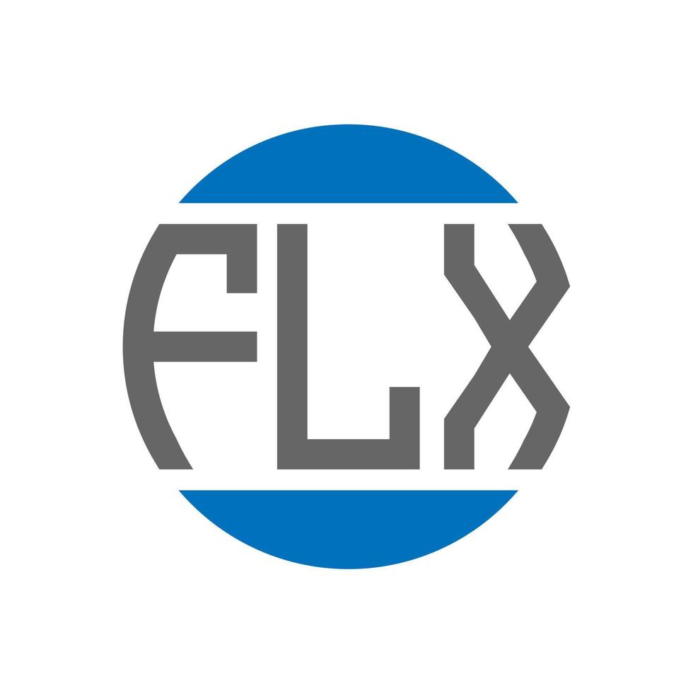 création de logo de lettre flx sur fond blanc. concept de logo de cercle d'initiales créatives flx. conception de lettre flx. vecteur