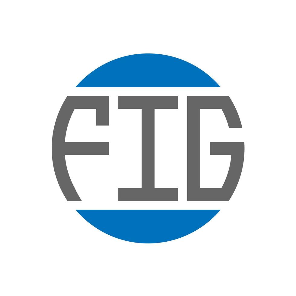 création de logo de lettre de figue sur fond blanc. concept de logo de cercle d'initiales créatives de figue. conception de lettre de figue. vecteur
