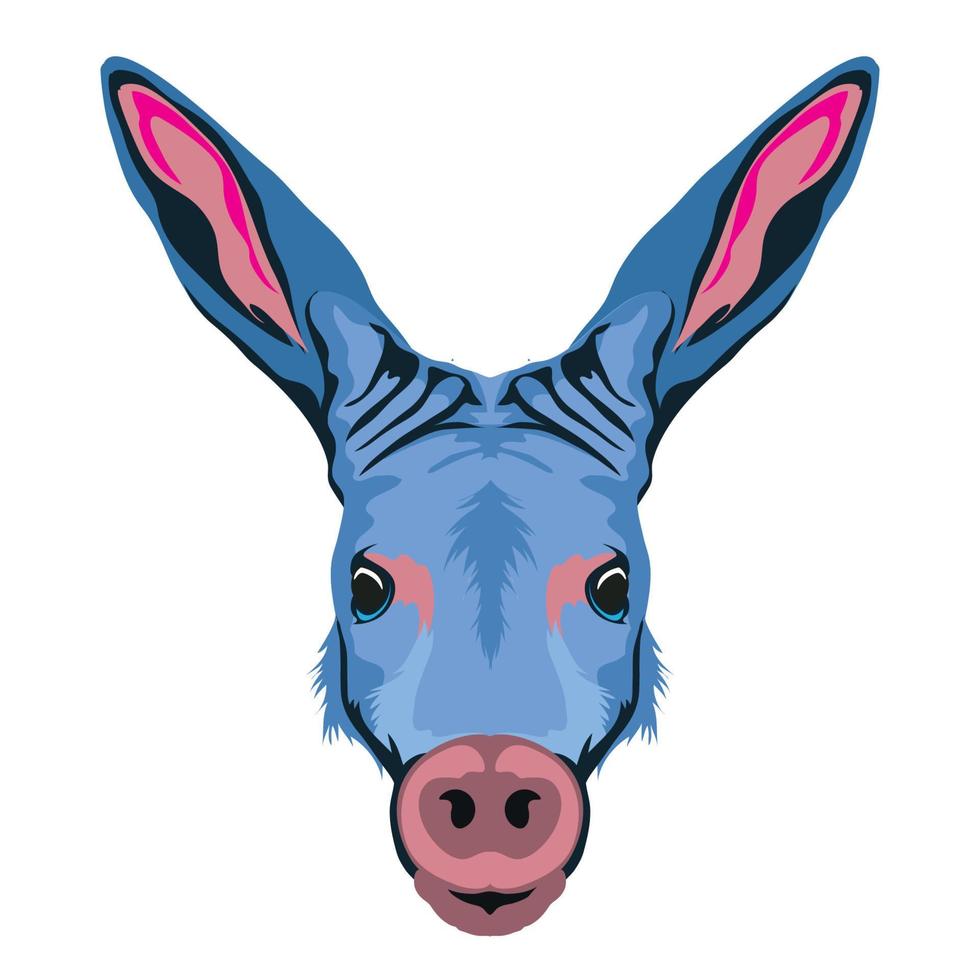 illustration vectorielle de visage d'aardvark mignon dans un style de dessin animé mignon, parfait pour le style de t-shirt et le logo de la mascotte vecteur