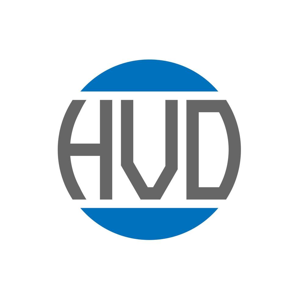 création de logo de lettre hvo sur fond blanc. concept de logo de cercle d'initiales créatives hvo. conception de lettre hvo. vecteur