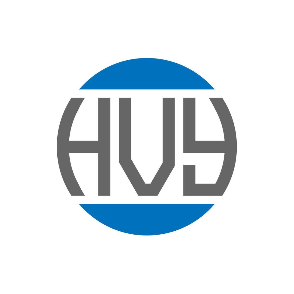 création de logo de lettre hvy sur fond blanc. concept de logo de cercle d'initiales créatives hvy. conception de lettre hvy. vecteur